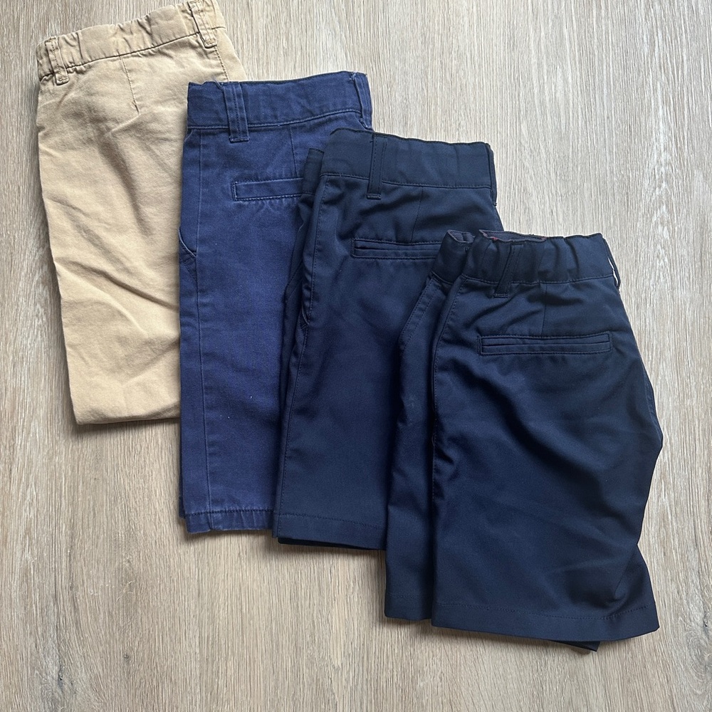 Kids Boys Bottoms Uniform Shorts/Pants - Tan & Navy